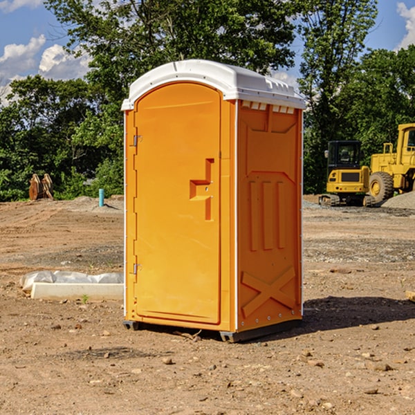 how often are the porta potties cleaned and serviced during a rental period in Floyd County Iowa